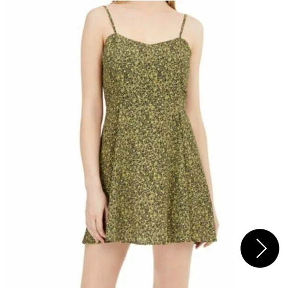 Calvin Klein | Dresses | Calvin Klein Green Leopard Print Adjustable  Spaghetti Strap Aline Mini Dress | Poshmark